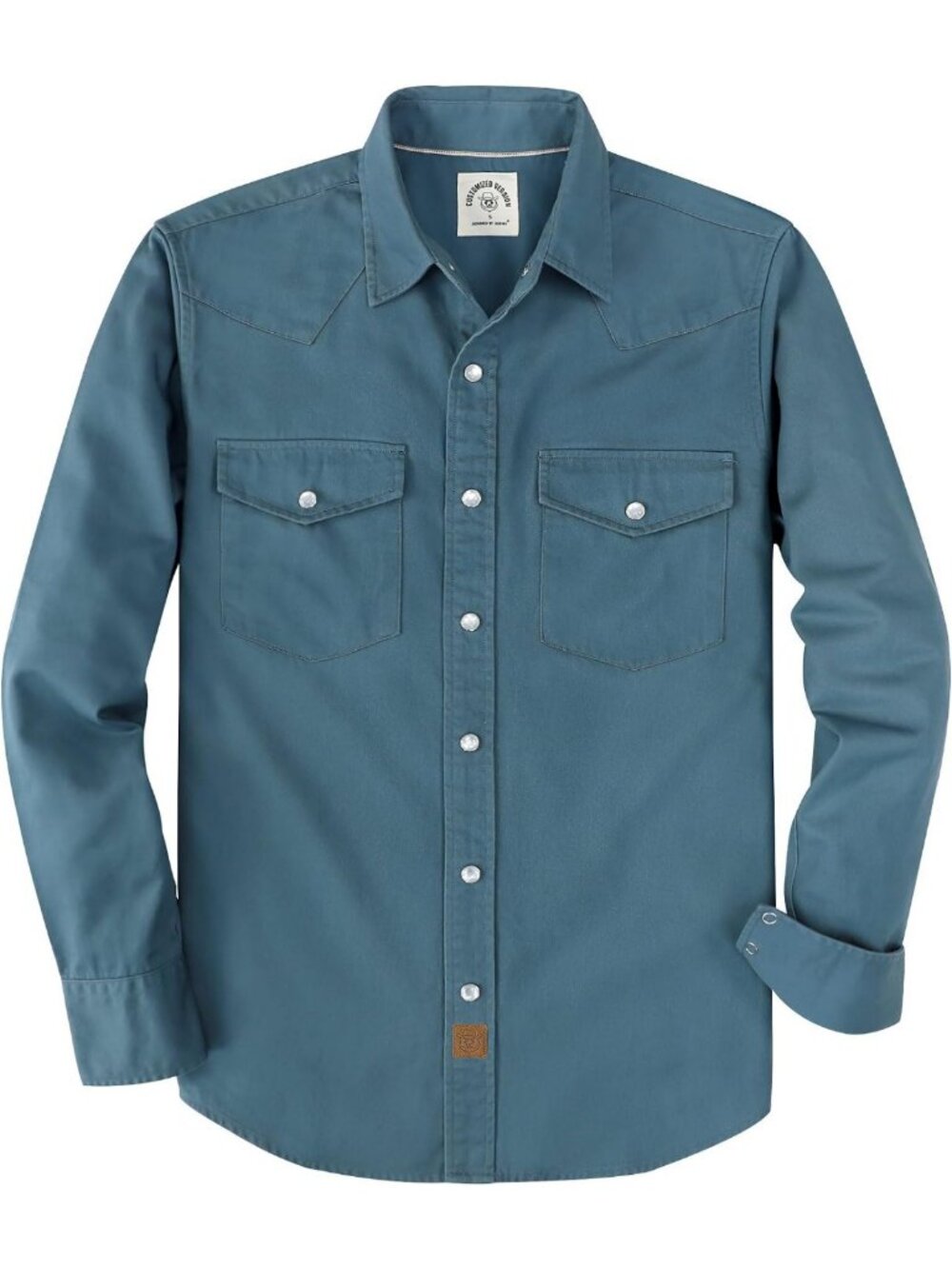 Men's Long Sleeve Pearl Snap Shirt - Casual Western Workwear, 7.2 oz Comfort